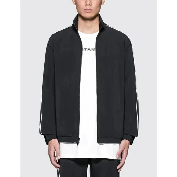 STAMPD 2K TRACK JACKET Black with white piping on sleeves  | M - Picture 1 of 14